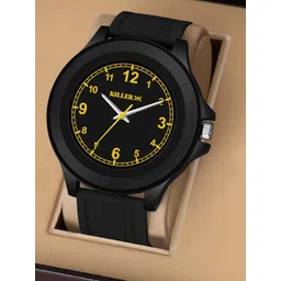 Killer Men Dial & Straps Analogue Watch 0301BY Premium Black Designer watch-picture-17