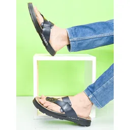 Killer Men Ethnic Leather Comfort Sandals image 1