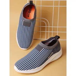 Killer Men Striped Round Toe Slip-On Sneakers-picture-38
