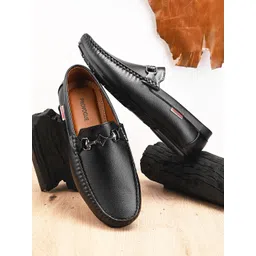 Killer Men Textured Square Toe Lightweight Horsebit Loafers-picture-24