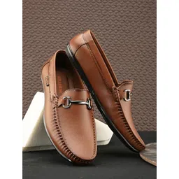 Killer Men Textured Square Toe Lightweight Horsebit Loafers-picture-22