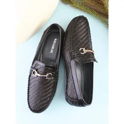 Killer Men Woven Design Slip-On Round Toe PU Loafers-picture-14