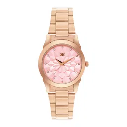 Killer Women Brass Dial & Stainless Steel Bracelet Style Straps Analogue Watch KLW904E-picture-16