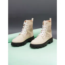 Killer Women Round Toe Mid-Top Lace Up Boots-picture-18