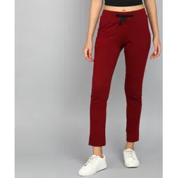 killer Women Solid Maroon Track Pants-picture-23