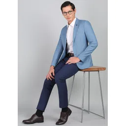 killer Men Self Design Single Breasted Formal Blazer image 4