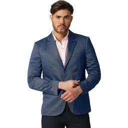Men Solid Double Breasted Casual Blazer-image-28