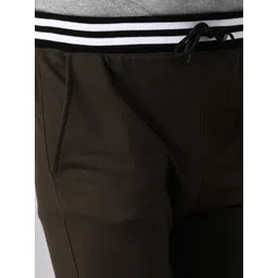 killer Men Solid Olive Track Pants image 5