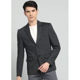 Men Solid Single Breasted Casual Blazer-image-23