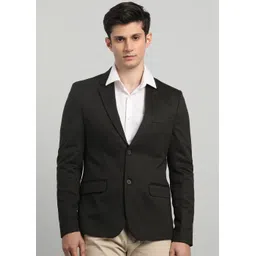 Men Solid Single Breasted Casual Blazer-image-21
