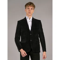 Men Solid Single Breasted Casual Blazer-image-10