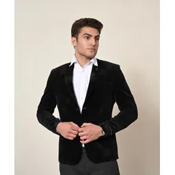 Men Solid Single Breasted Casual Blazer-image-25