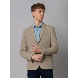 Men Solid Single Breasted Casual Blazer-image-41