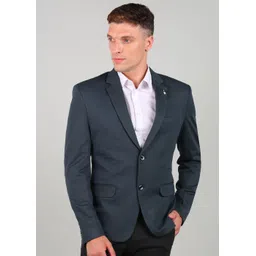 Men Solid Single Breasted Casual Blazer-image-8