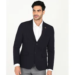 Men Solid Single Breasted Casual Blazer-image-44