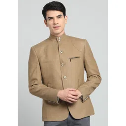 Polyester Viscose Blend Solid Coat For Men-image-31
