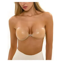 Kilvis Half Coverage Backless Strapless Silicone Push Up Bra-picture-29