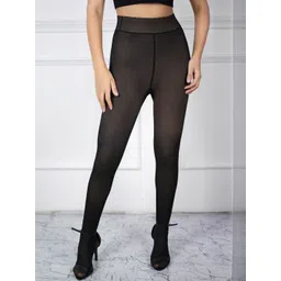 Kilvis Women High Waist Stretchable Fleece Thermal Winter Dual Tone Stocking-picture-22