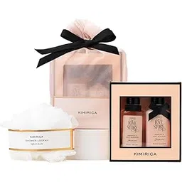 Kimirica "Nothing But Love Duo" Potli Gift Set for Family, Friends, Men & Women | Fragnance of Gardenia and Night Blooming Jasmine | Perfec Anniversary, Birthday & Return gift set | Contains Shower gel, Body Lotion, Loofah and Reusable Potli-picture-42