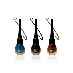 KINDED Liquid Eye Liner Midnight Black, Teal Green & Chocolate Brown Combo-picture-13