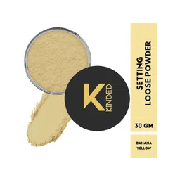 KINDED Translucent Matte Finishing Setting Loose Powder with Puff HD -30gm - Banana Yellow-picture-11