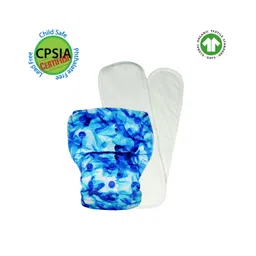 kindermum Kindermum- Aqua - Nano AIO Cloth Diaper with 2 organic cloth  inserts- Blue-picture-13
