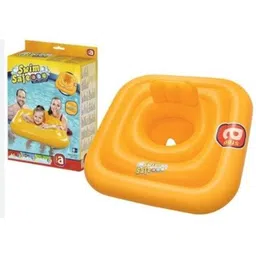 kindertales Swim Seat For Toddlers Square Swim Safe 76cm Yellow With Free Pump Inflatable Swimming Safety Tube-picture-38