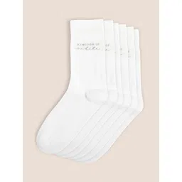 KINGDOM OF WHITE Men Pack Of 3 Pure Cotton Calf Length Socks-picture-13