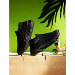 KINGS&QUEENS Unisex Kids Textured Slip-On Sneakers-picture-44