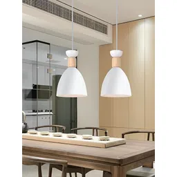 KINIS 2 Pcs Modern and Unique Style White & Gold-Toned Aluminium Quirky Ceiling Lamp-image-40