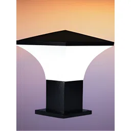 KINIS Black 2 Pieces Frustum Shape Gate & Garden Light Outdoor Lamps-picture-30