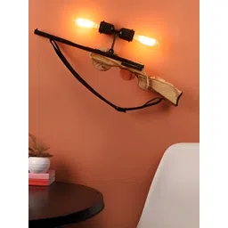 KINIS Black & Beige Abstract Shaped Metal Wall Lamp-picture-28