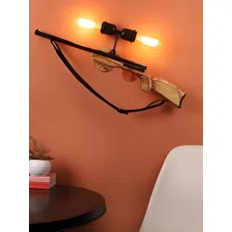 KINIS Black & Beige Abstract Shaped Metal Wall Lamp-picture-17
