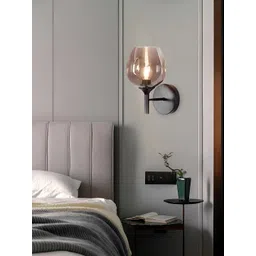 KINIS Black & Beige Metal Quirky Bell Shaped Shaped Wall Lamp-picture-21