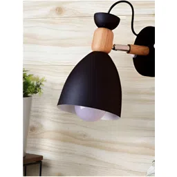 KINIS Black & Brown Bell Shaped Wall Lamp With Bulb-picture-14