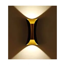 KINIS Black & Gold Toned Acrylic Quirky Cylinder Shaped Wall Lamp-picture-41