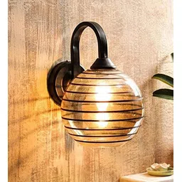 KINIS Black & Gold-Toned Metal Modern And Unique Style Abstract Shaped Wall Lamp-image-16
