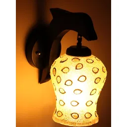 KINIS Black & Gold-Toned Wooden Cylinder Shaped Wall Lamp-picture-45