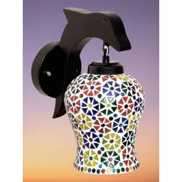 KINIS Black & Green Printed Wood Quirky Abstract Shaped Shaped Wall Lamp-picture-31