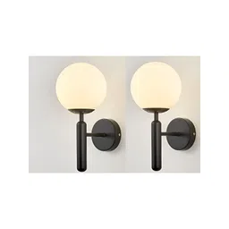KINIS Black & White 2 Pieces Spherical Shaped Metal Wall Lamps-picture-15