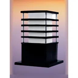 KINIS Black & White Modern Shaped Metal Weatherproof & Rust-Resistant Outdoor Pole Lamp-picture-35