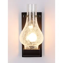 KINIS Brown and Transparent Printed Wooden Abstract Shaped Wall Lamp-picture-42