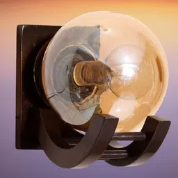 KINIS Brown & White Wooden Quirky Abstract Shaped Shaped Wall Lamp-picture-23