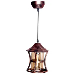 KINIS Copper-Toned & Beige Quirky Metal Ceiling Lamp-picture-38