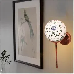 KINIS Copper-Toned & White Printed Spherical Shaped Quirky Wall Lamp-picture-38