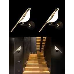 KINIS Gold-Toned & Black 2 Pieces Metal Abstract Shaped Wall Lamps-picture-32