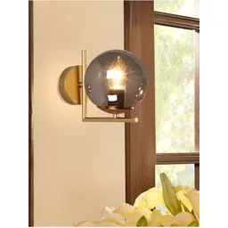 KINIS Gold-Toned and Black Metal Spherical Shaped Wall Lamp-image-13
