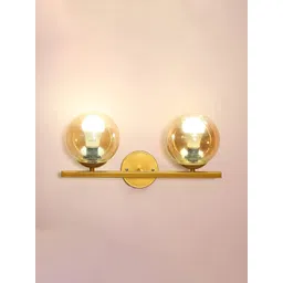 KINIS Gold-Toned & Brown Metal Spherical Shaped Wall Lamp-picture-43