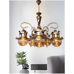 KINIS Gold-Toned & Copper-Toned Quirky Metal Ceiling Lamp-image-37
