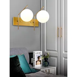 KINIS Gold-Toned & White Metal Modern And Unique Style Spherical Shaped Wall Lamp-image-41